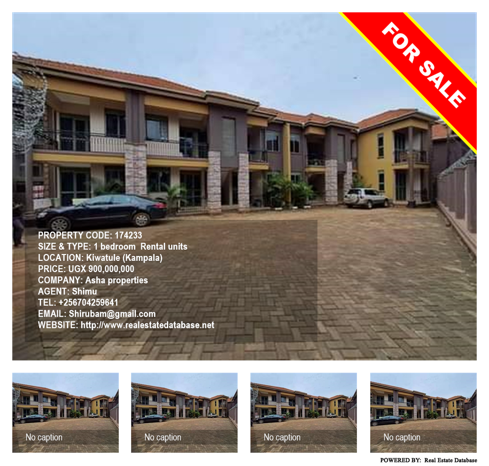 1 bedroom Rental units  for sale in Kiwaatule Kampala Uganda, code: 174233