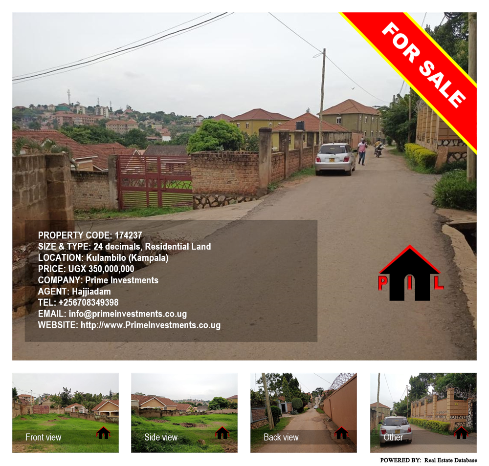 Residential Land  for sale in Kulambilo Kampala Uganda, code: 174237