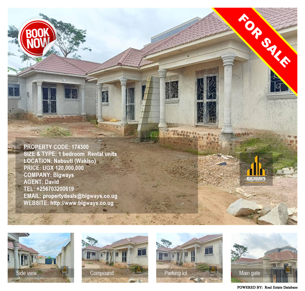 1 bedroom Rental units  for sale in Nabuuti Wakiso Uganda, code: 174300