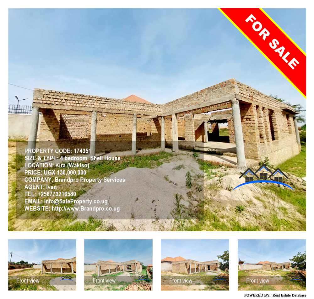 4 bedroom Shell House  for sale in Kira Wakiso Uganda, code: 174351