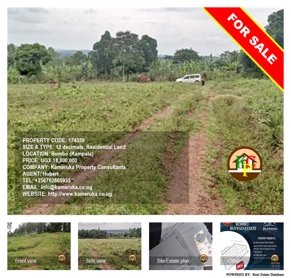 Residential Land  for sale in Bombo Kampala Uganda, code: 174359