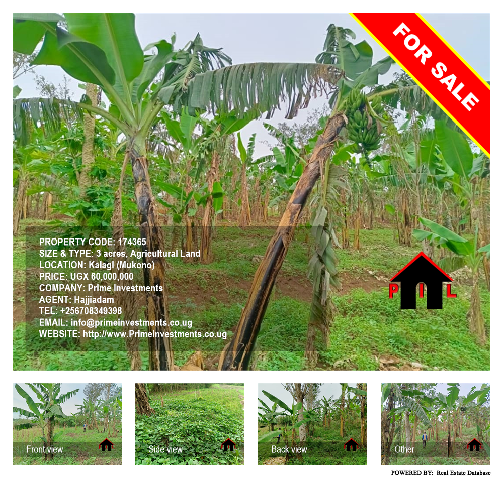 Agricultural Land  for sale in Kalagi Mukono Uganda, code: 174365