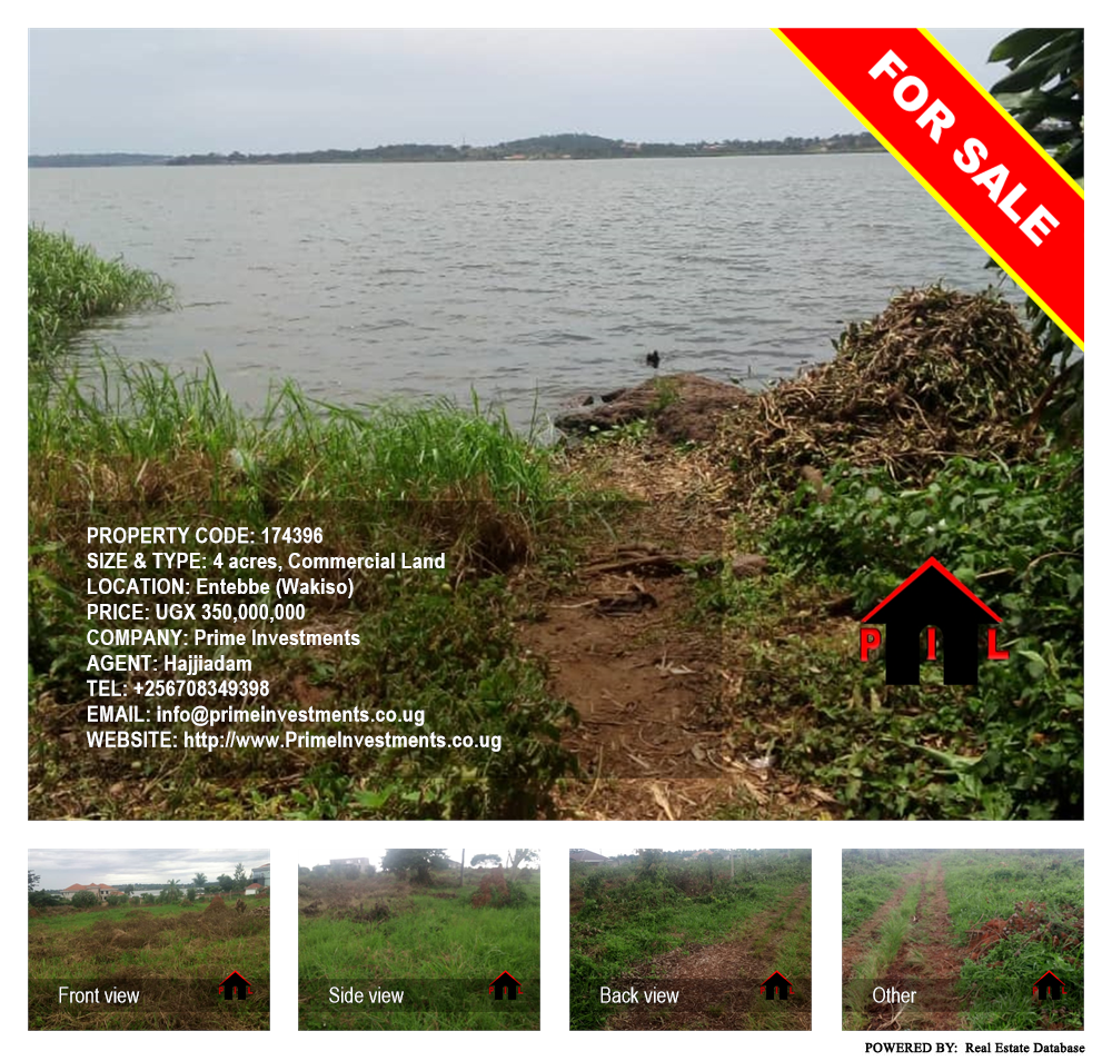 Commercial Land  for sale in Entebbe Wakiso Uganda, code: 174396