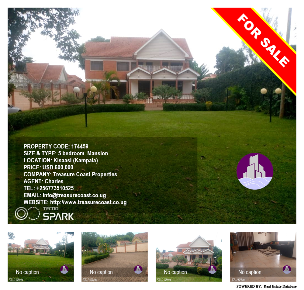 5 bedroom Mansion  for sale in Kisaasi Kampala Uganda, code: 174459