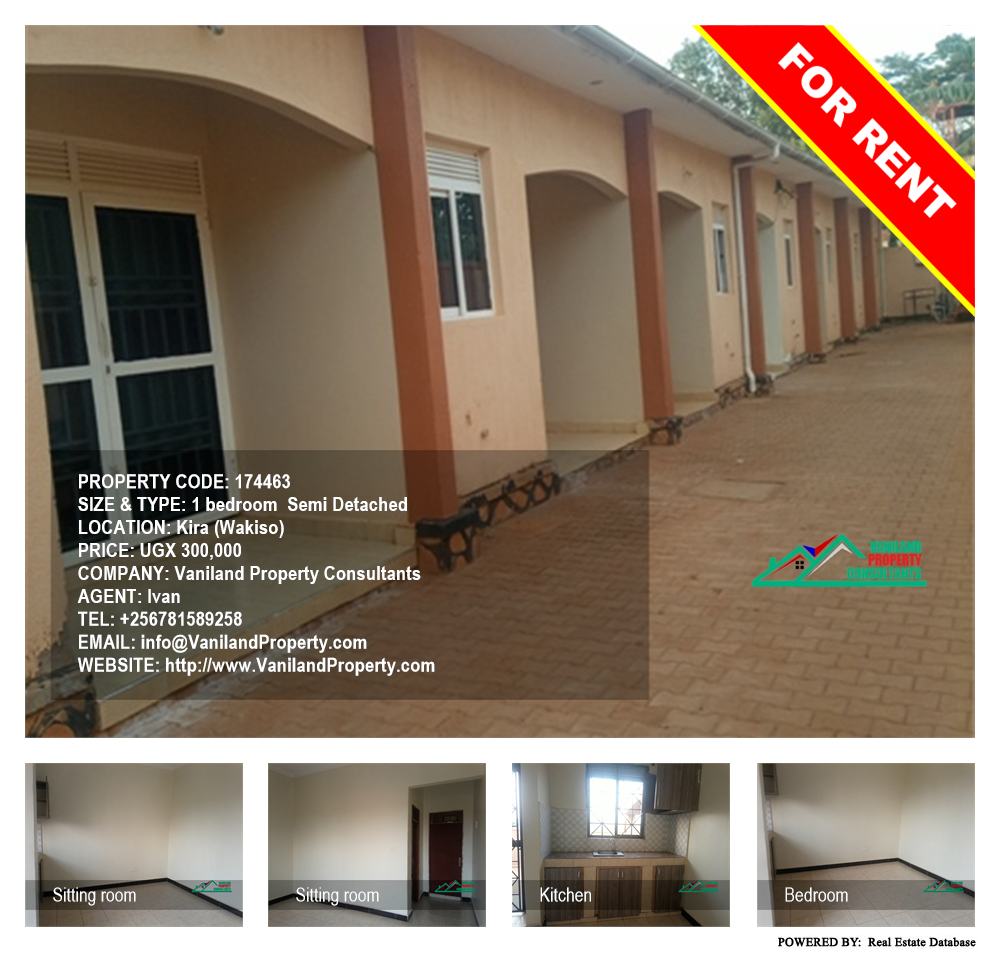 1 bedroom Semi Detached  for rent in Kira Wakiso Uganda, code: 174463
