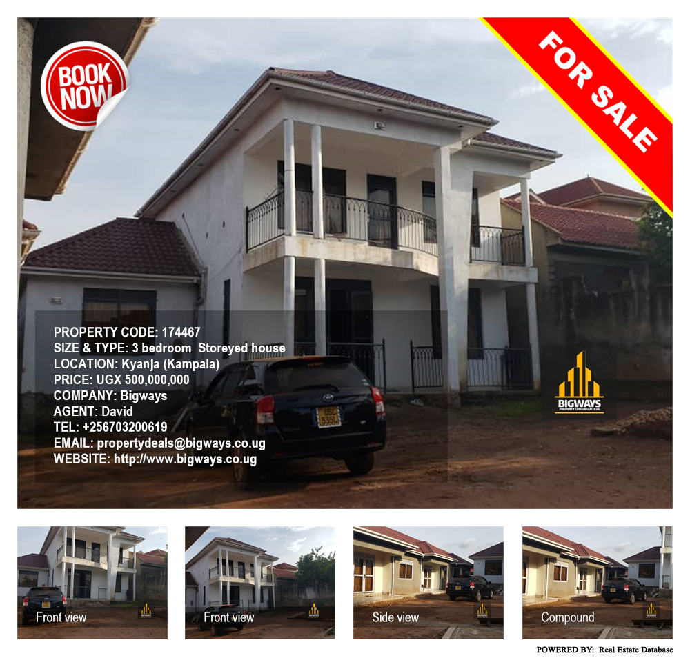 3 bedroom Storeyed house  for sale in Kyanja Kampala Uganda, code: 174467