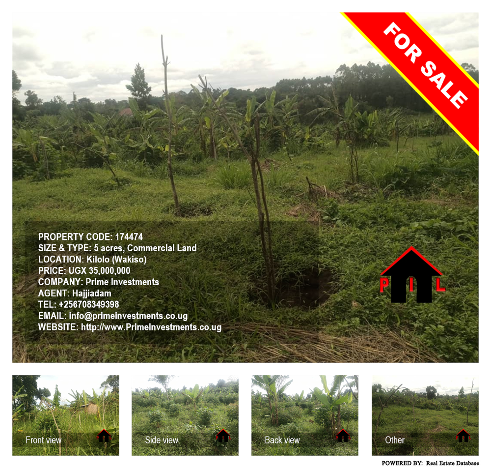 Commercial Land  for sale in Kilolo Wakiso Uganda, code: 174474