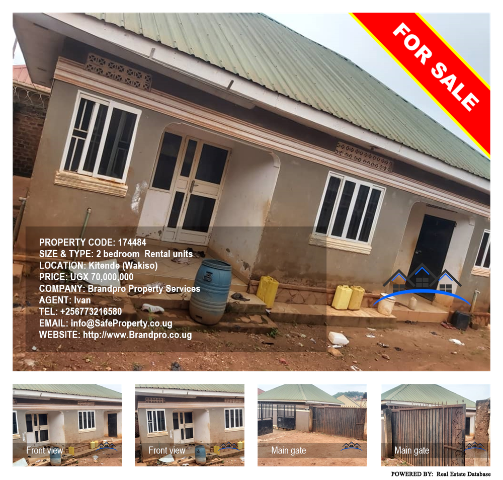 2 bedroom Rental units  for sale in Kitende Wakiso Uganda, code: 174484