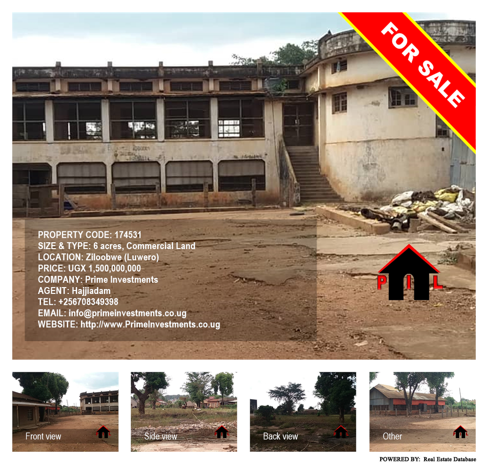 Commercial Land  for sale in Ziloobwe Luweero Uganda, code: 174531