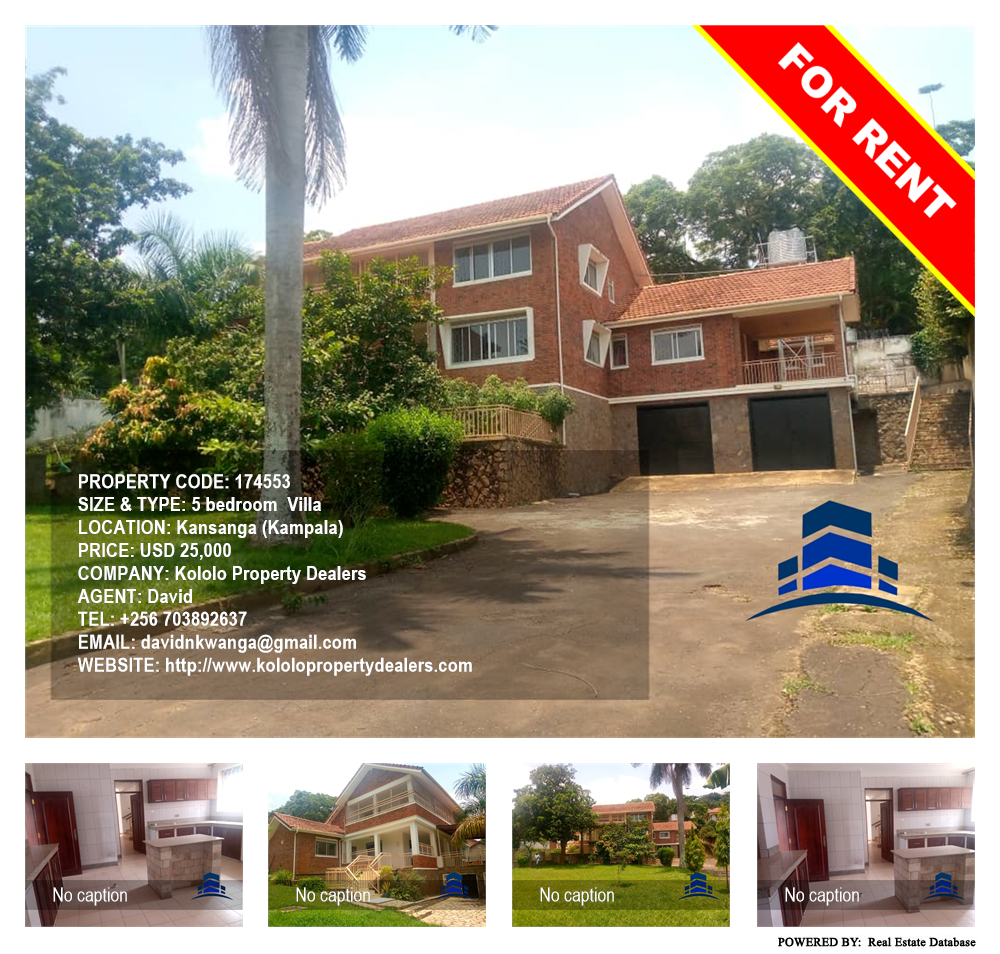 5 bedroom Villa  for rent in Kansanga Kampala Uganda, code: 174553