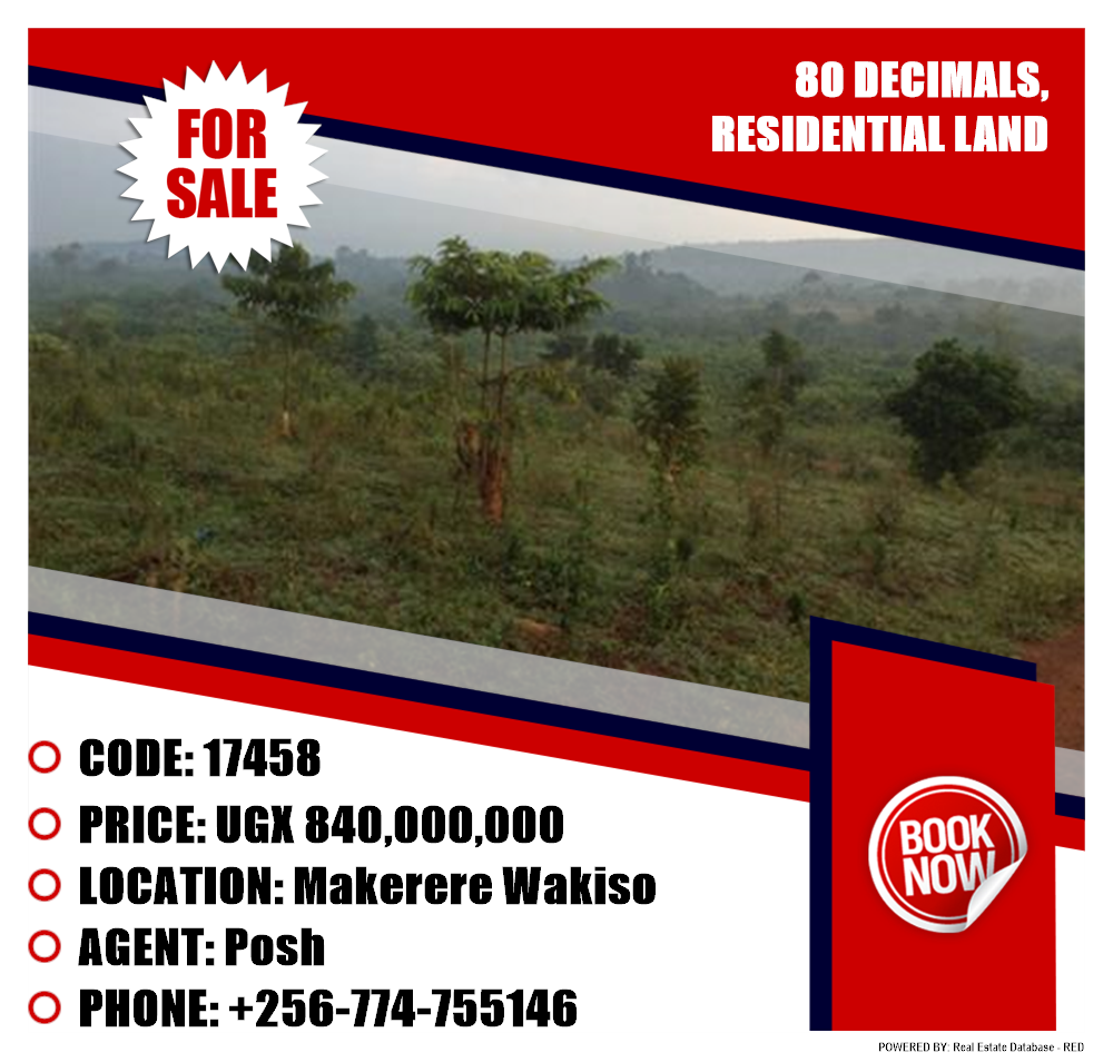 Residential Land  for sale in Makerere Wakiso Uganda, code: 17458