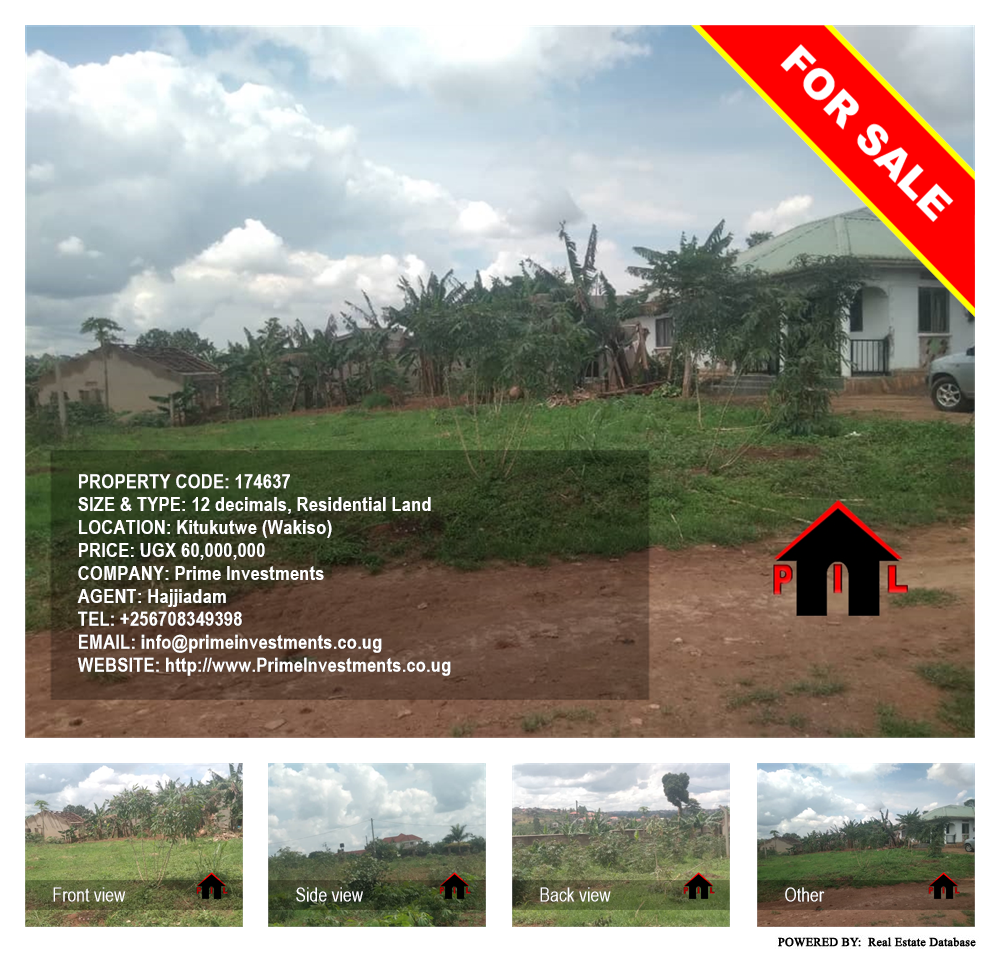 Residential Land  for sale in Kitukutwe Wakiso Uganda, code: 174637