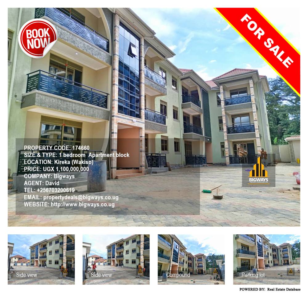 1 bedroom Apartment block  for sale in Kireka Wakiso Uganda, code: 174660