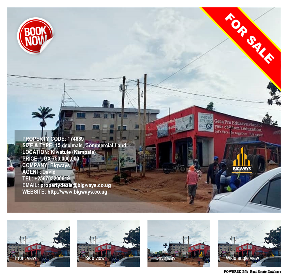 Commercial Land  for sale in Kiwatule Kampala Uganda, code: 174669