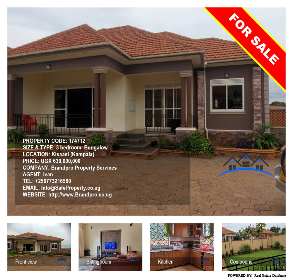 3 bedroom Bungalow  for sale in Kisaasi Kampala Uganda, code: 174712