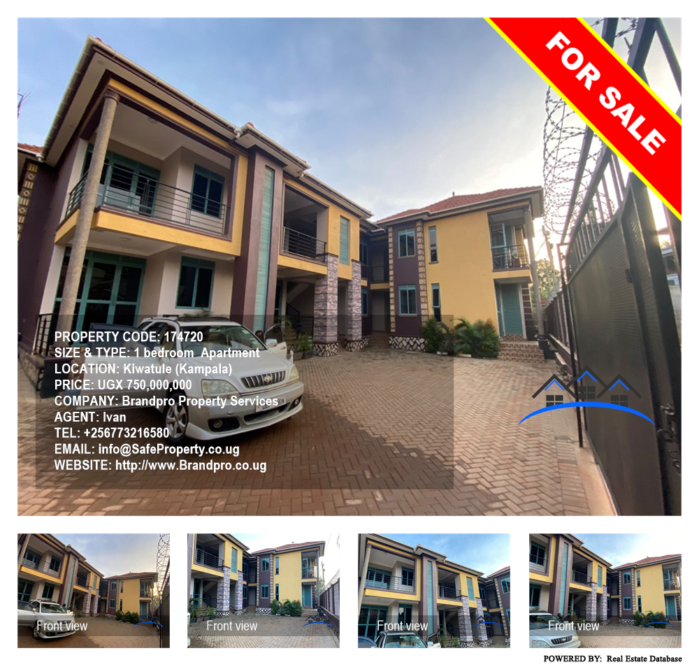 1 bedroom Apartment  for sale in Kiwaatule Kampala Uganda, code: 174720