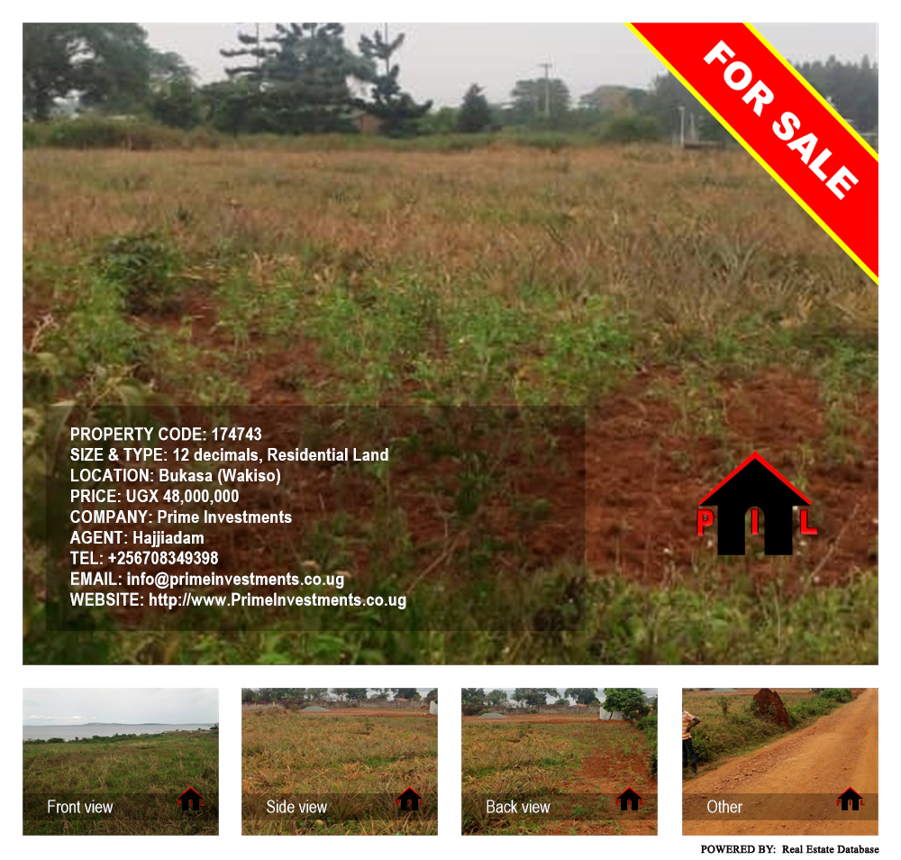 Residential Land  for sale in Bukasa Wakiso Uganda, code: 174743