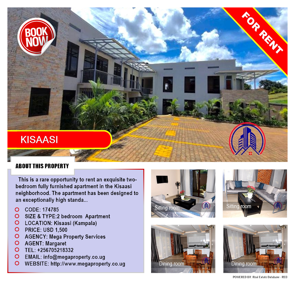 2 bedroom Apartment  for rent in Kisaasi Kampala Uganda, code: 174785