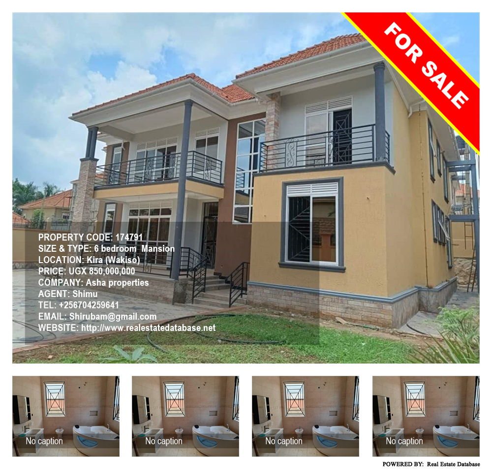 6 bedroom Mansion  for sale in Kira Wakiso Uganda, code: 174791