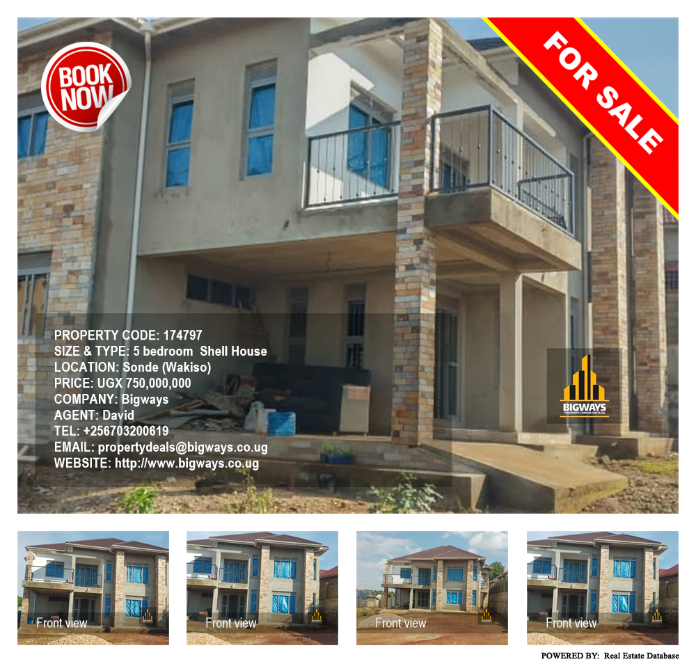 5 bedroom Shell House  for sale in Sonde Wakiso Uganda, code: 174797