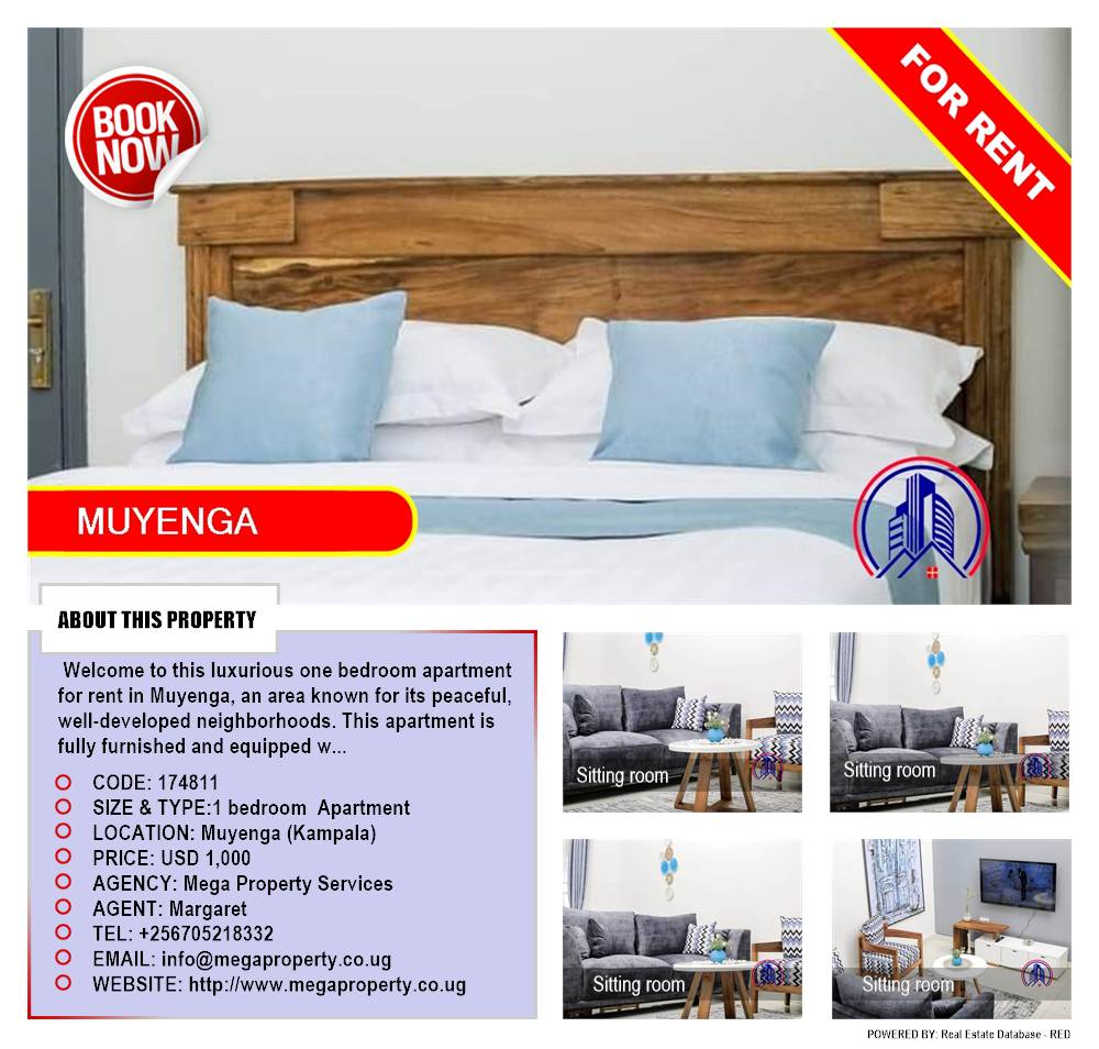 1 bedroom Apartment  for rent in Muyenga Kampala Uganda, code: 174811