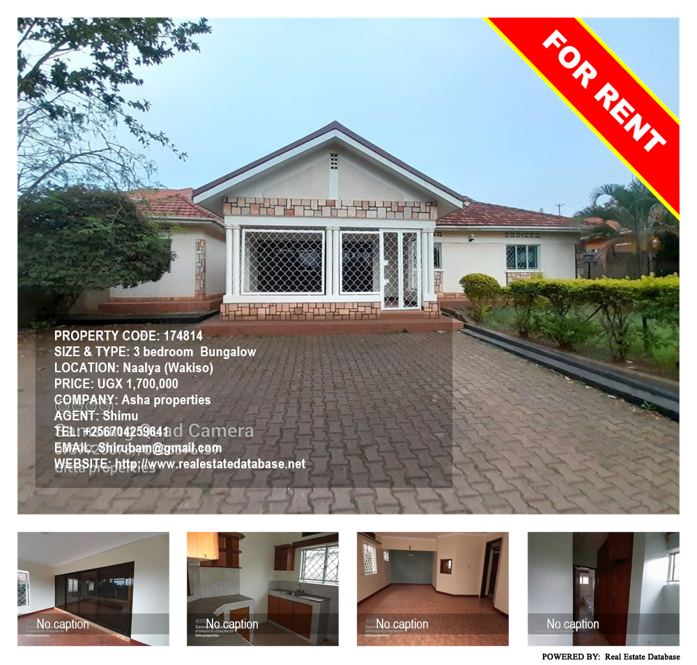 3 bedroom Bungalow  for rent in Naalya Wakiso Uganda, code: 174814