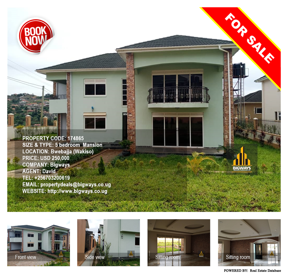 5 bedroom Mansion  for sale in Bwebajja Wakiso Uganda, code: 174865