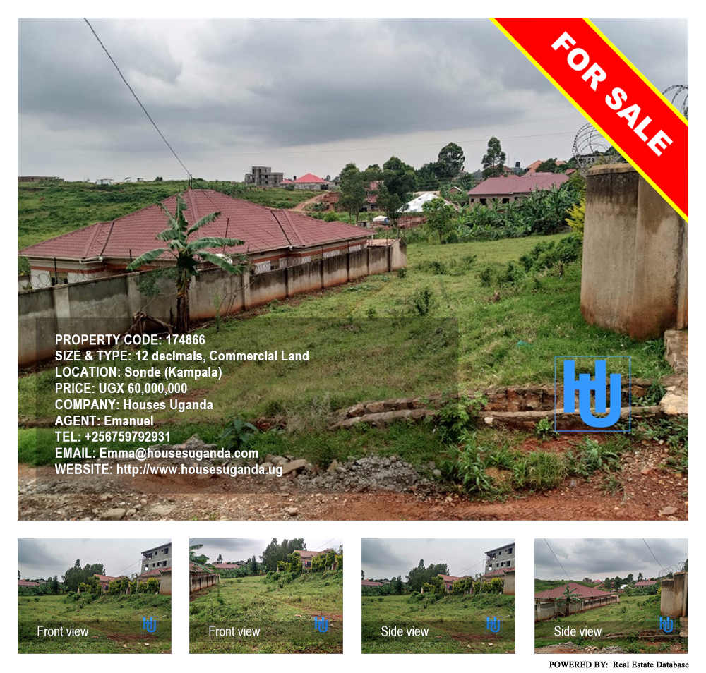 Commercial Land  for sale in Sonde Kampala Uganda, code: 174866