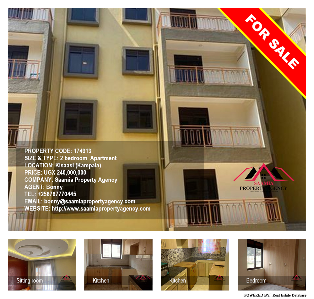 2 bedroom Apartment  for sale in Kisaasi Kampala Uganda, code: 174913