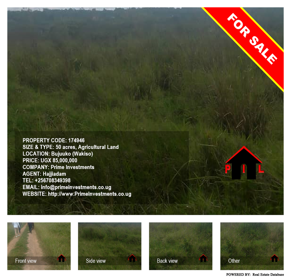 Agricultural Land  for sale in Bujuuko Wakiso Uganda, code: 174946