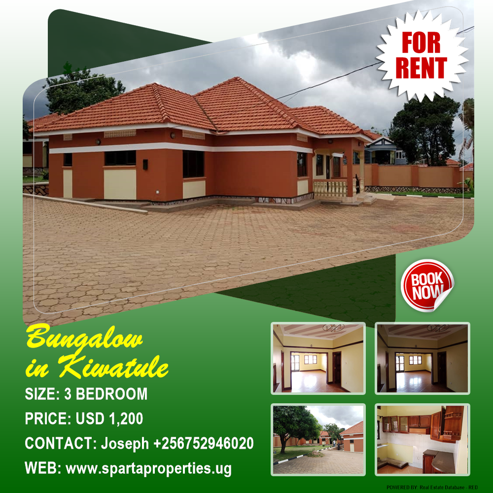 3 bedroom Bungalow  for rent in Kiwaatule Kampala Uganda, code: 174988