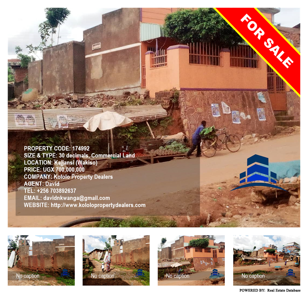 Commercial Land  for sale in Kajjansi Wakiso Uganda, code: 174992
