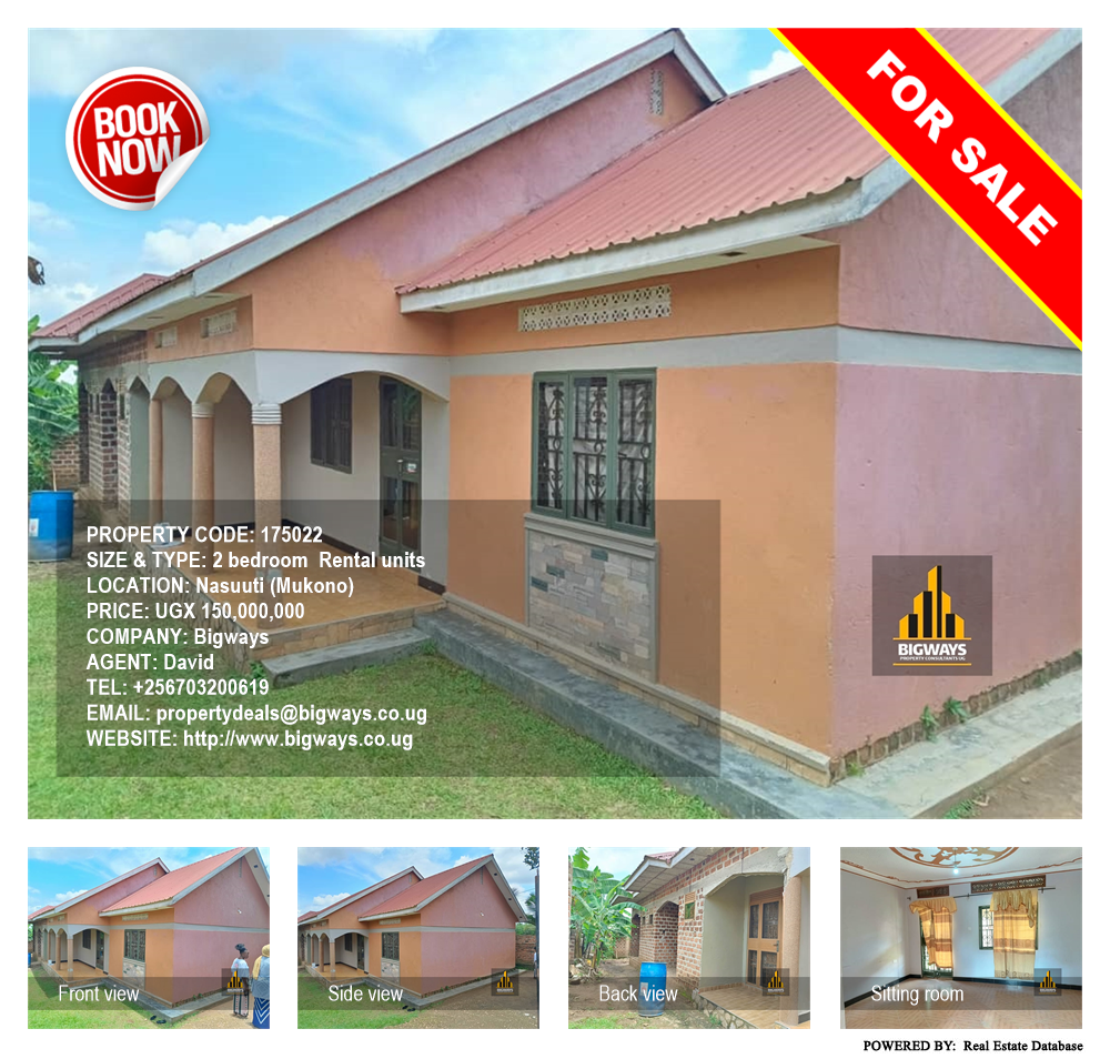2 bedroom Rental units  for sale in Nasuuti Mukono Uganda, code: 175022