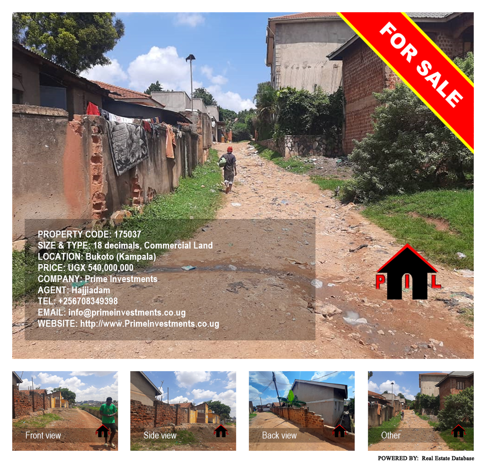 Commercial Land  for sale in Bukoto Kampala Uganda, code: 175037