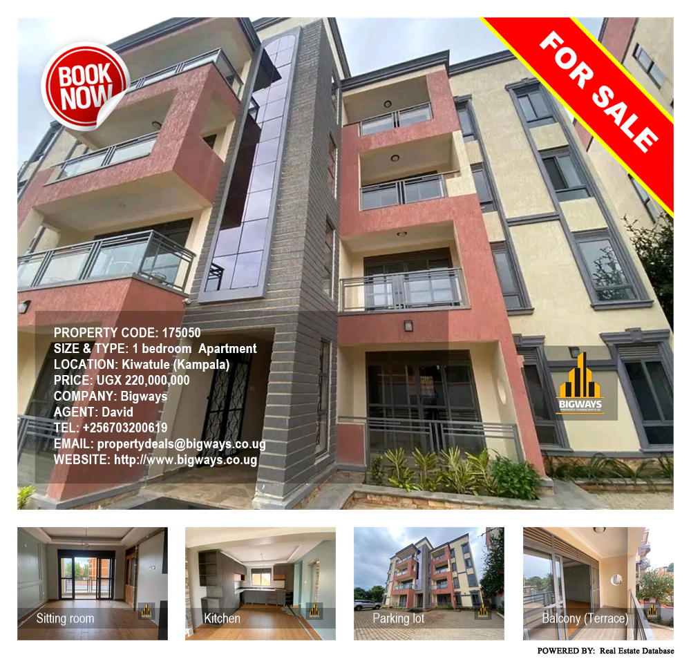 1 bedroom Apartment  for sale in Kiwaatule Kampala Uganda, code: 175050
