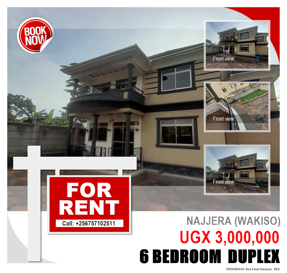 6 bedroom Duplex  for rent in Najjera Wakiso Uganda, code: 175067