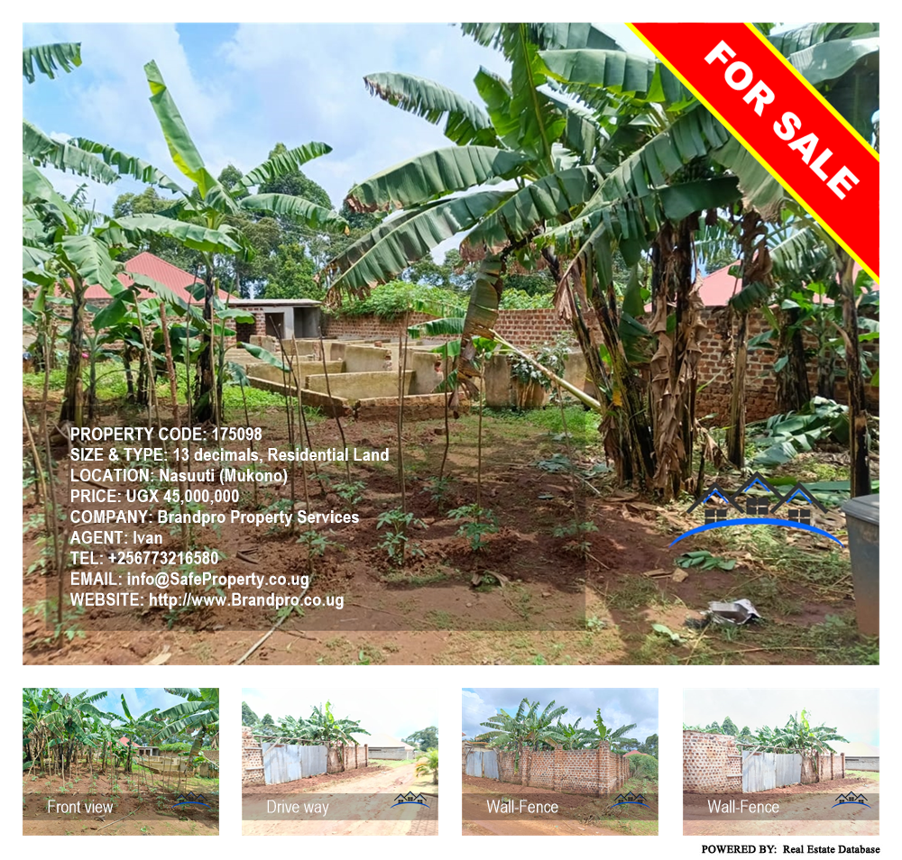 Residential Land  for sale in Nasuuti Mukono Uganda, code: 175098