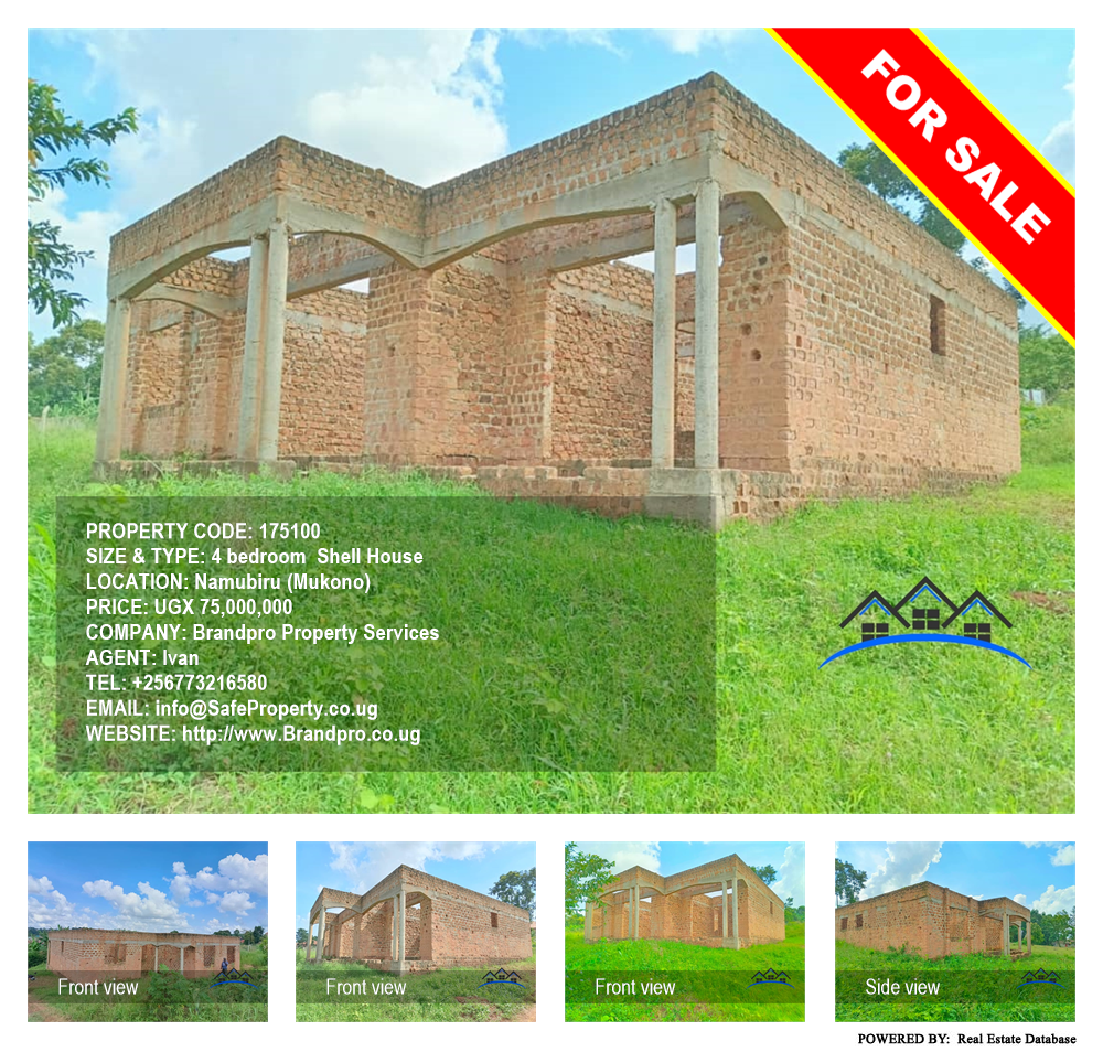4 bedroom Shell House  for sale in Namubiru Mukono Uganda, code: 175100
