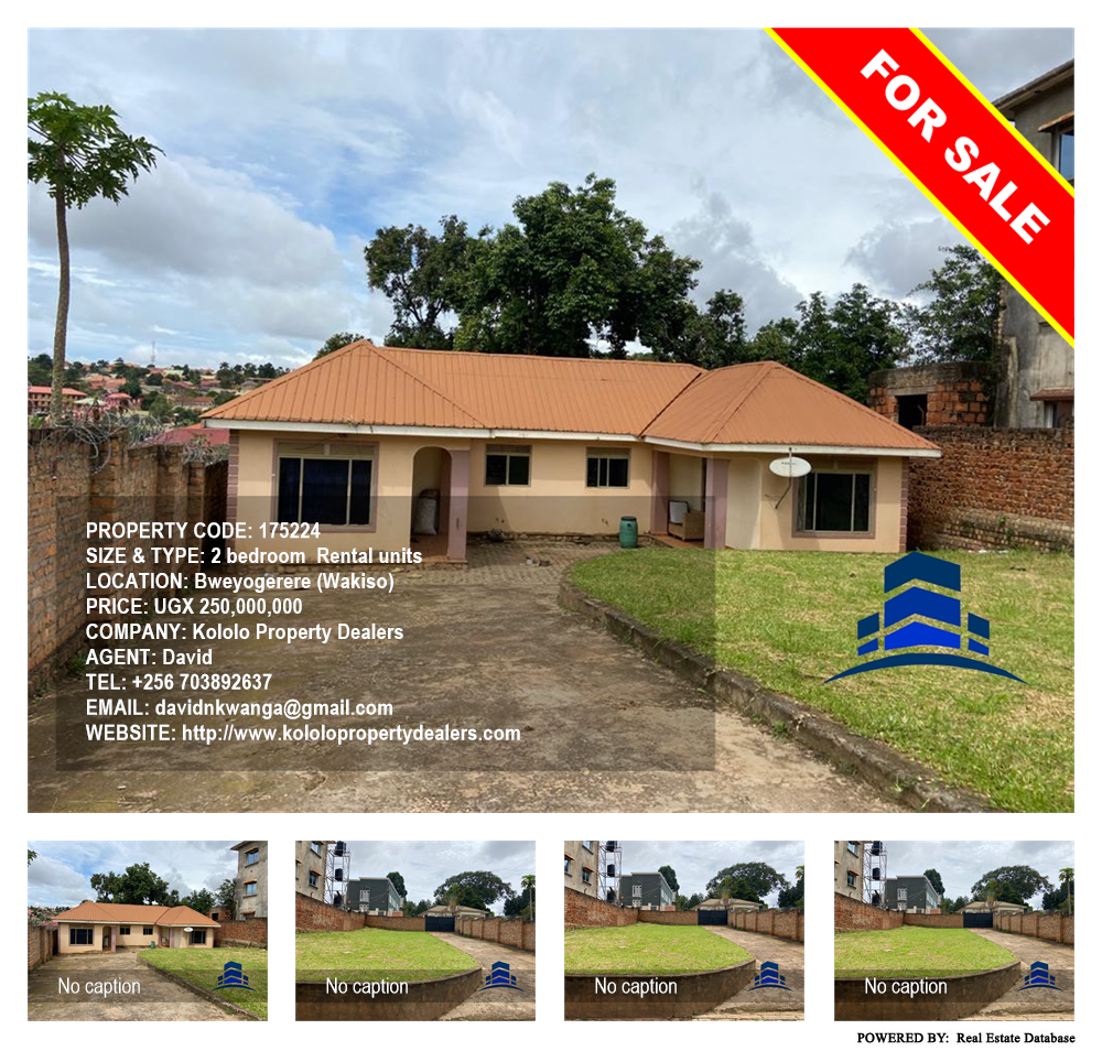 2 bedroom Rental units  for sale in Bweyogerere Wakiso Uganda, code: 175224