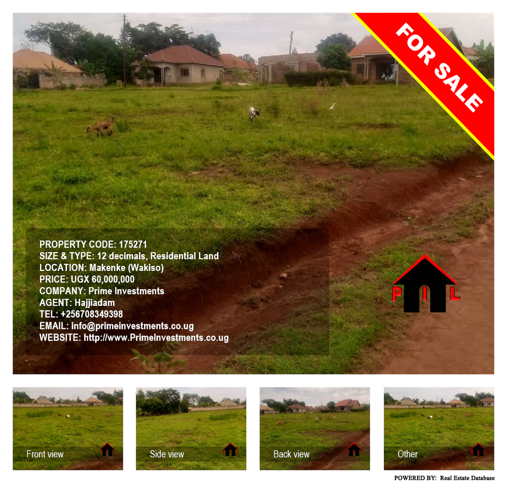 Residential Land  for sale in Makenke Wakiso Uganda, code: 175271