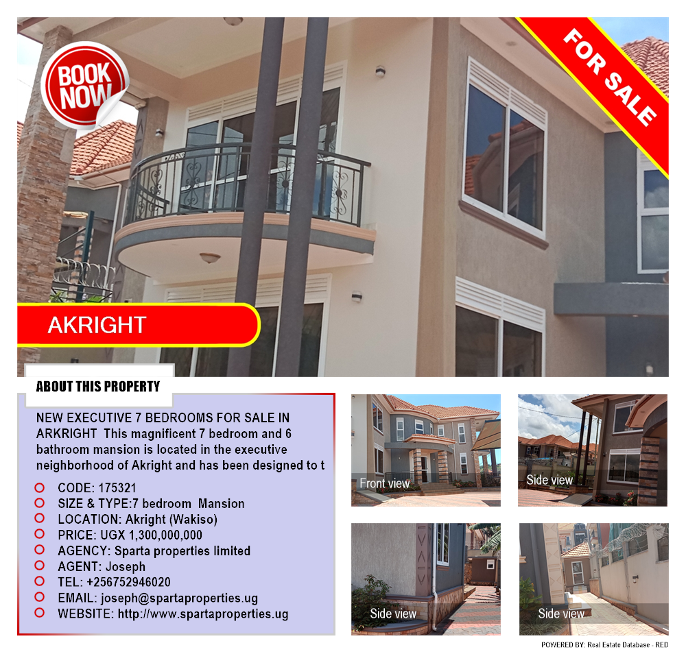 7 bedroom Mansion  for sale in Akright Wakiso Uganda, code: 175321