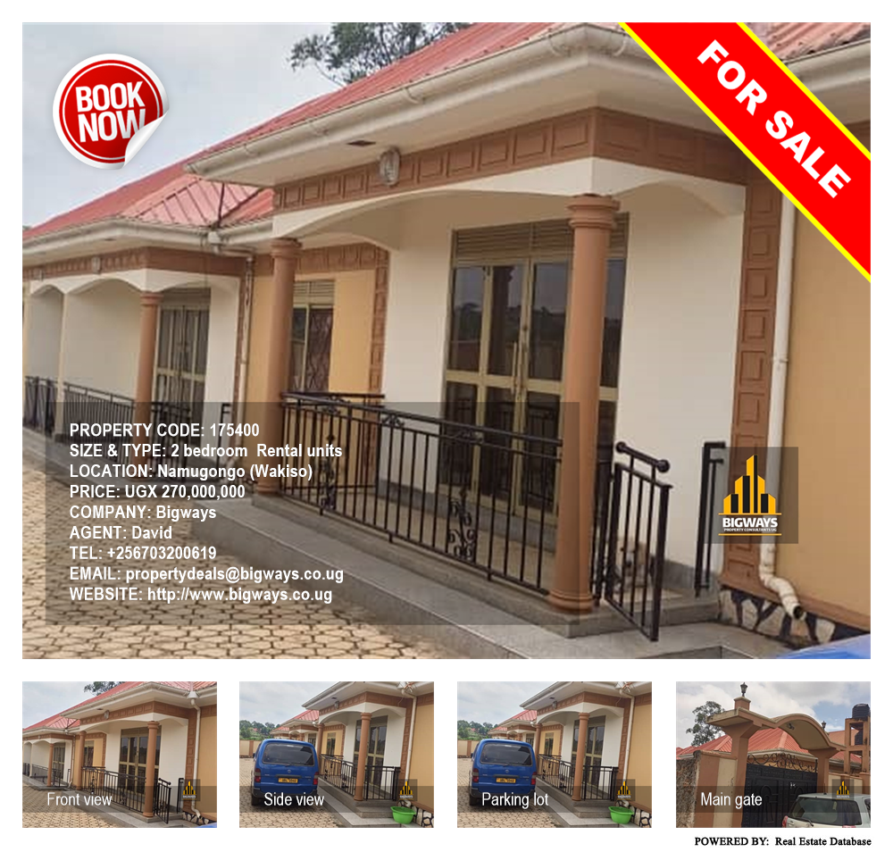 2 bedroom Rental units  for sale in Namugongo Wakiso Uganda, code: 175400
