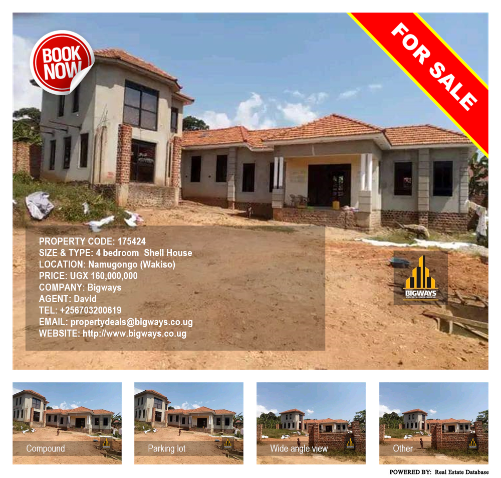4 bedroom Shell House  for sale in Namugongo Wakiso Uganda, code: 175424