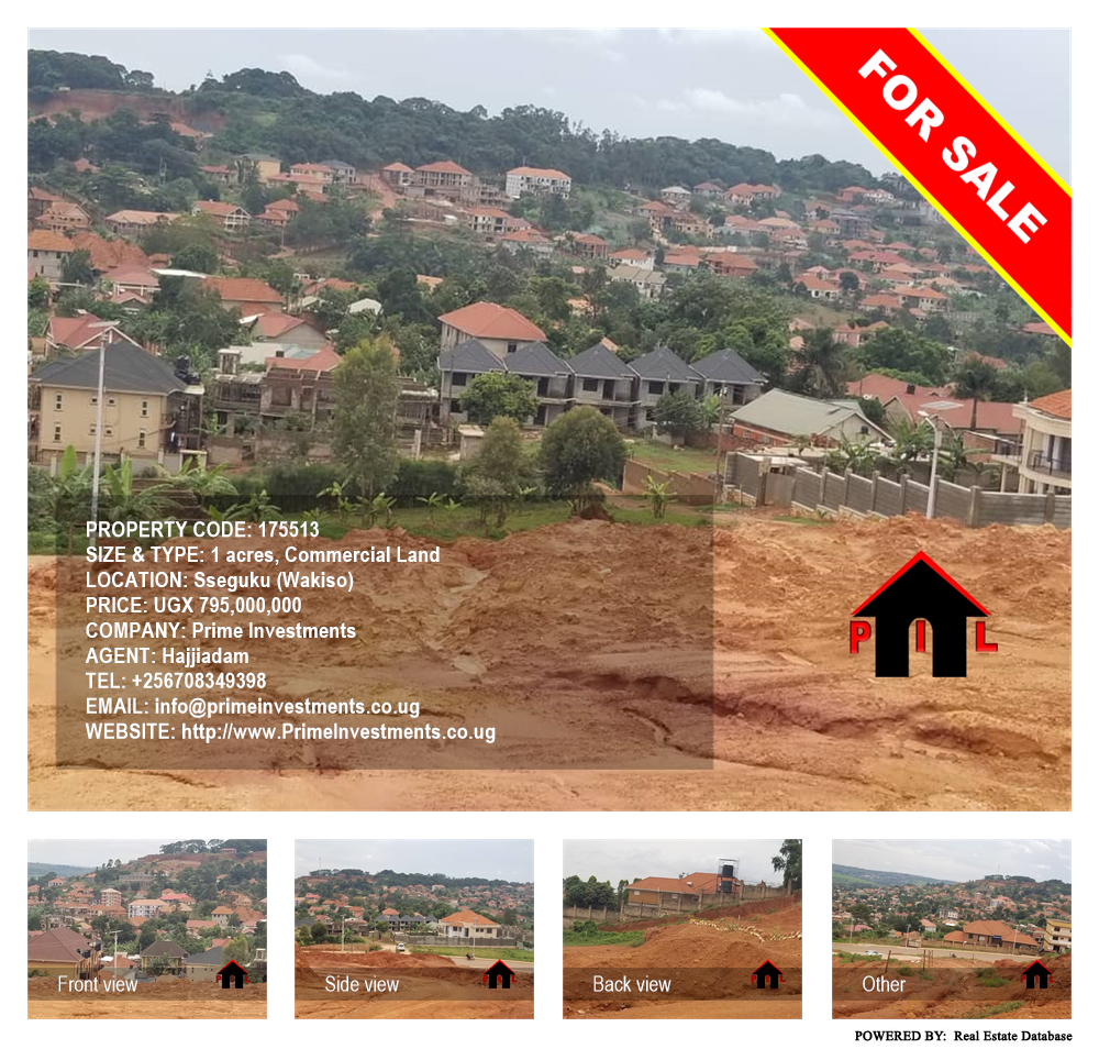 Commercial Land  for sale in Seguku Wakiso Uganda, code: 175513