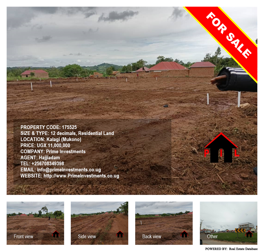 Residential Land  for sale in Kalagi Mukono Uganda, code: 175525
