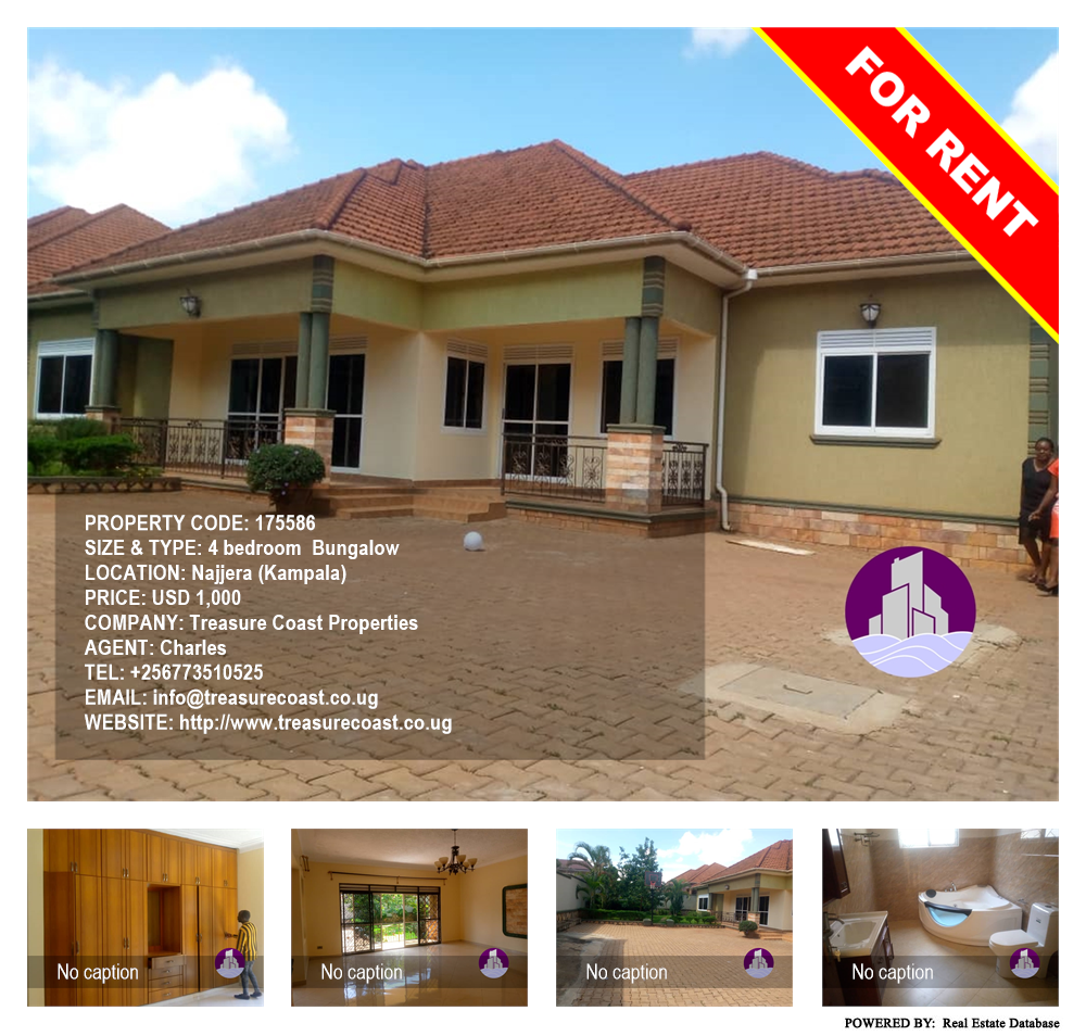 4 bedroom Bungalow  for rent in Najjera Kampala Uganda, code: 175586