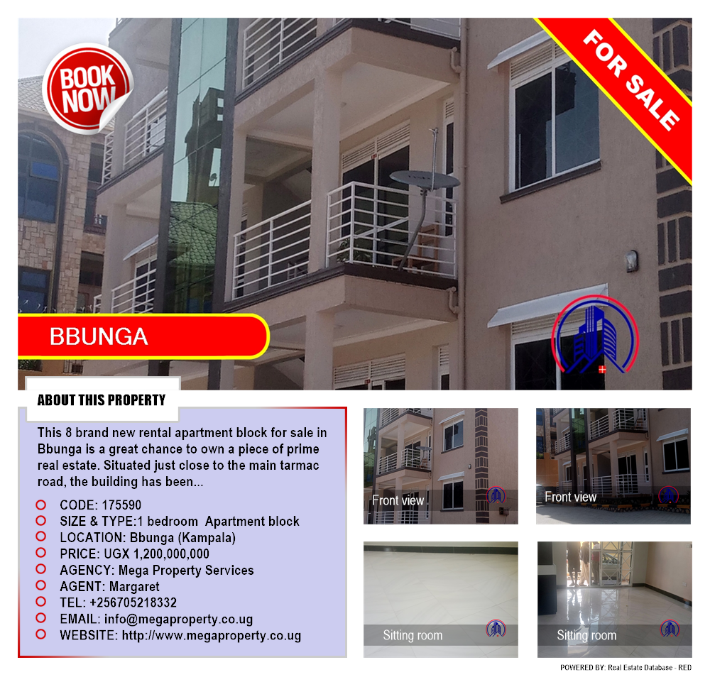1 bedroom Apartment block  for sale in Bbunga Kampala Uganda, code: 175590