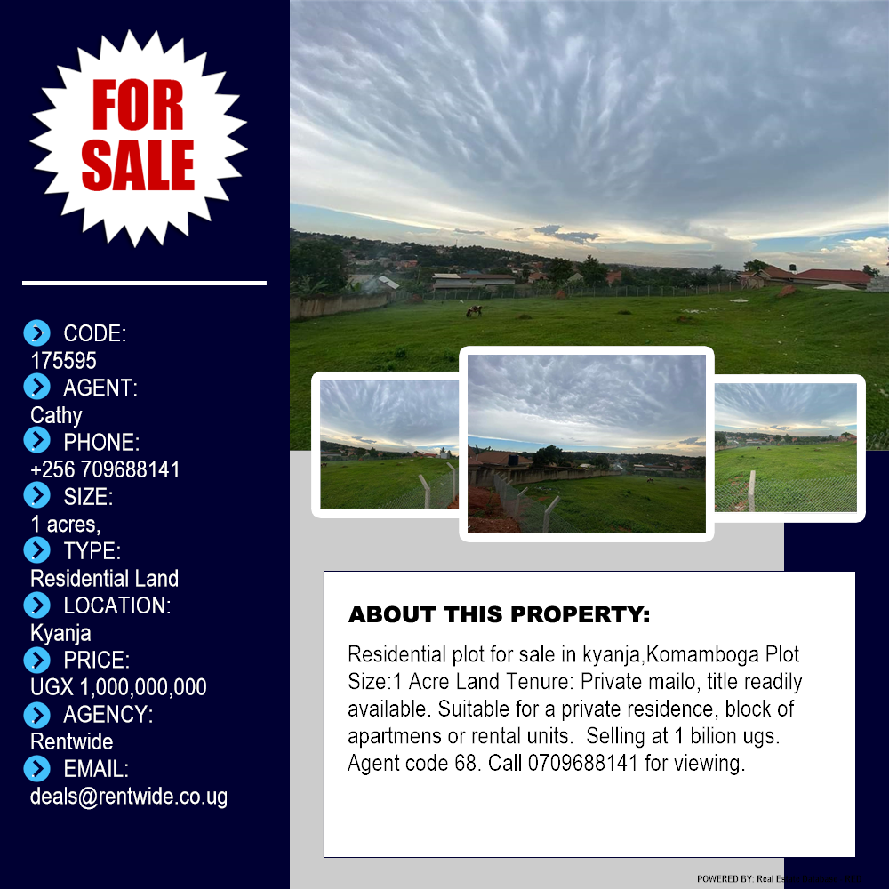 Residential Land  for sale in Kyanja Kampala Uganda, code: 175595