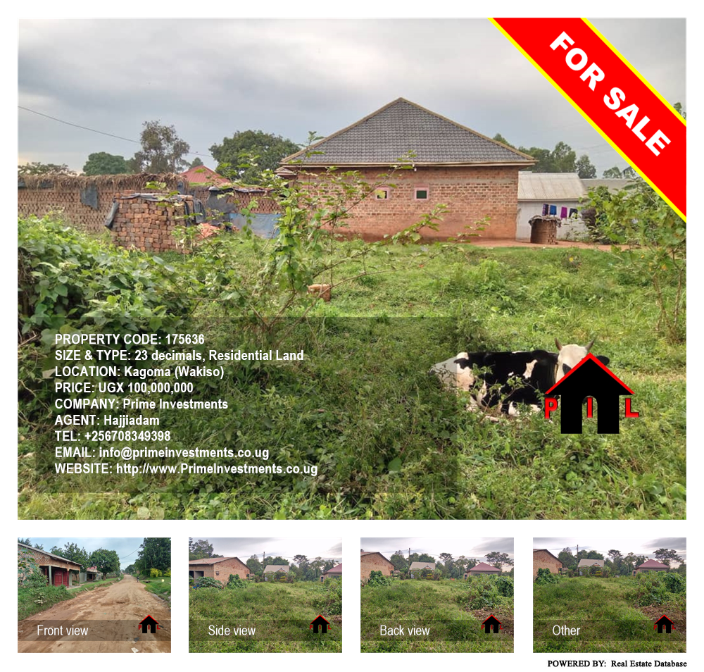 Residential Land  for sale in Kagoma Wakiso Uganda, code: 175636