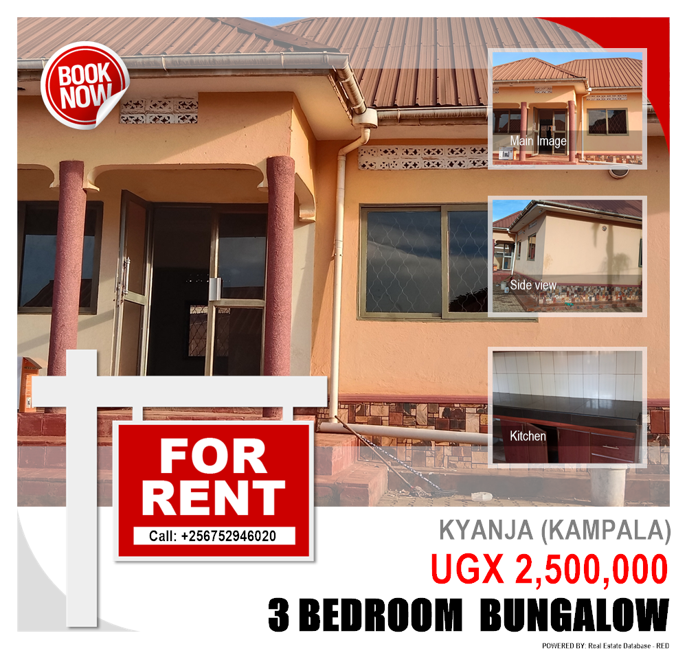 3 bedroom Bungalow  for rent in Kyanja Kampala Uganda, code: 175686